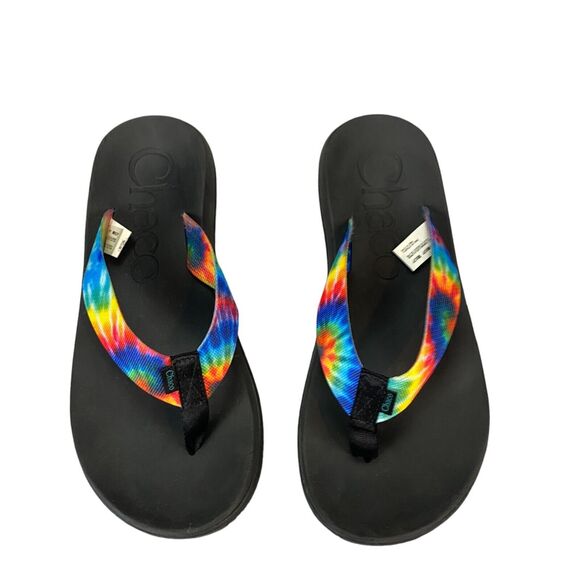 Chaco Chillos Flip Flops Men US 9 Rainbow Tie Dye Comfy Slip Resistant JCH108035 - Picture 10 of 10
